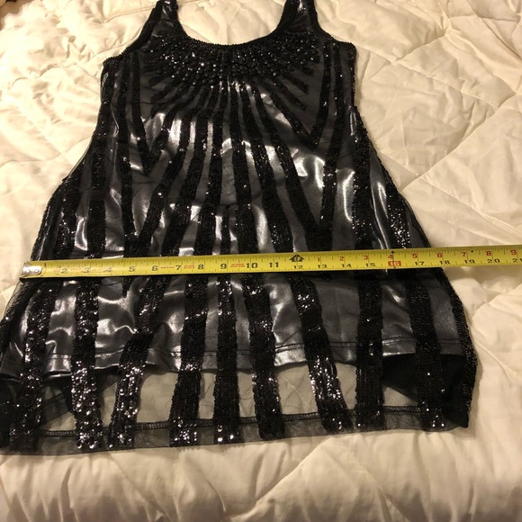 Black sequin tank dress - Picture 8 of 10